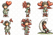 Quirky Valentine Boy Clipart, an Illustration by Black Bird Studio (Thumbnail 6 of 6)
