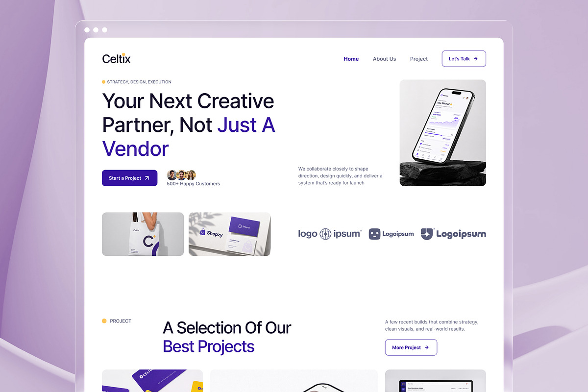 Creative Agency Website UI Figma, an UI Kit Template by peterdraw (Photo 1 of 7)