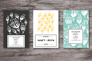 Set of creative card