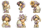 whimsical easter kids, an Illustration by CreationArt (Thumbnail 6 of 6)
