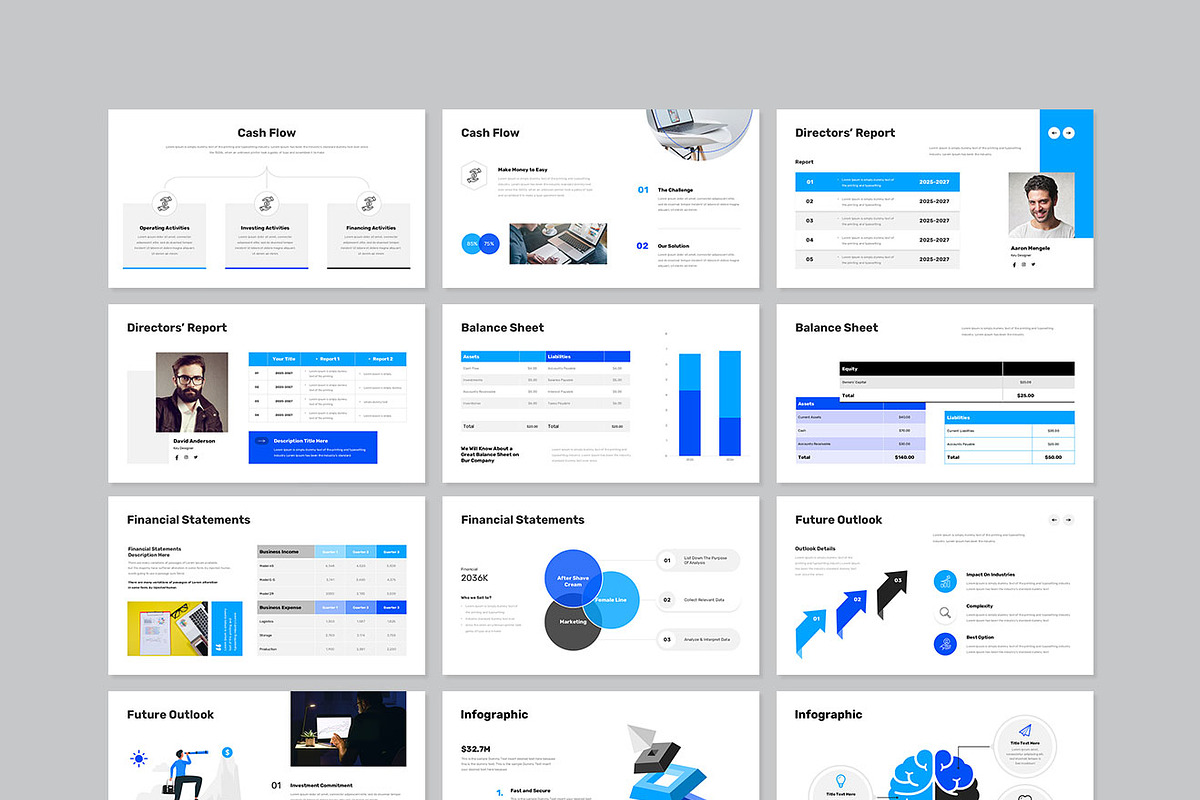 Annual Report Presentation Template, a Presentation Template by GenerousArt (Photo 8 of 8)