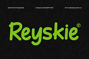Reyskie - Unique Handwritten Font, a Handwritten Font by Flawless And Co (Thumbnail 1 of 10)