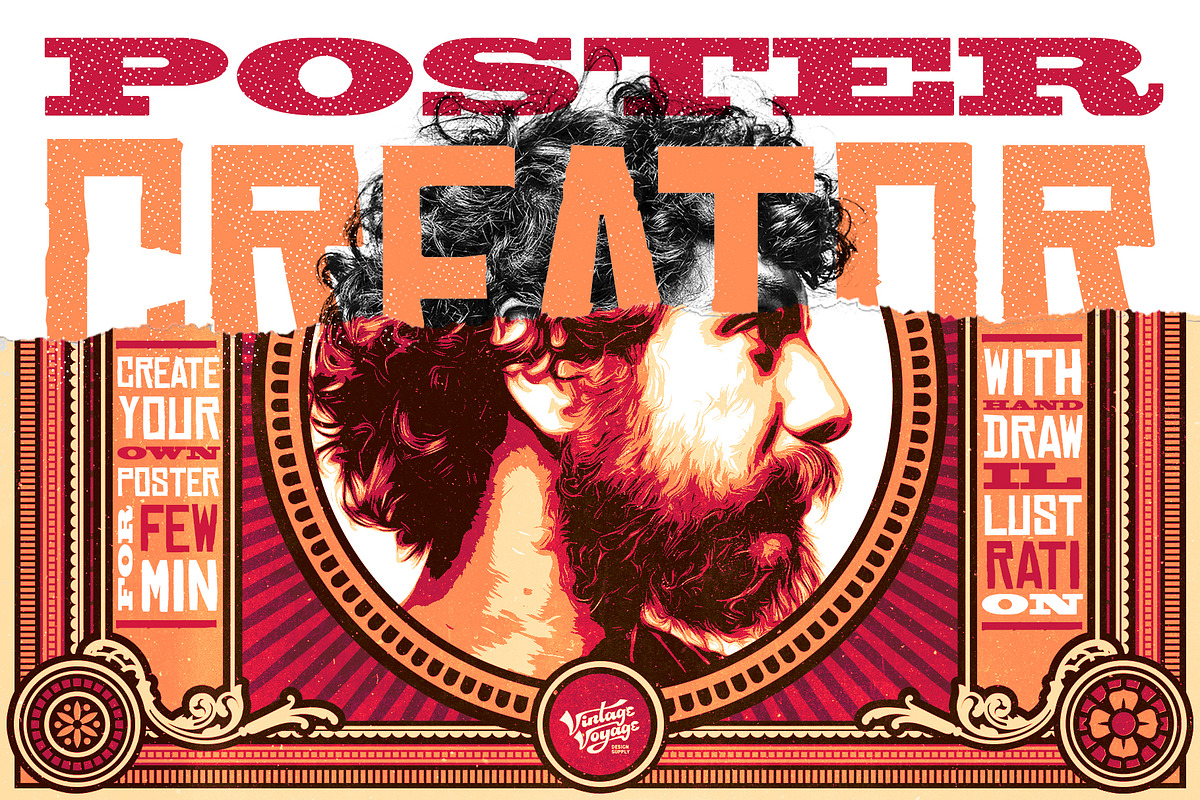VVDS Art Poster Creator, an Action Add-On by Vintage Voyage Supply (Photo 2 of 15)