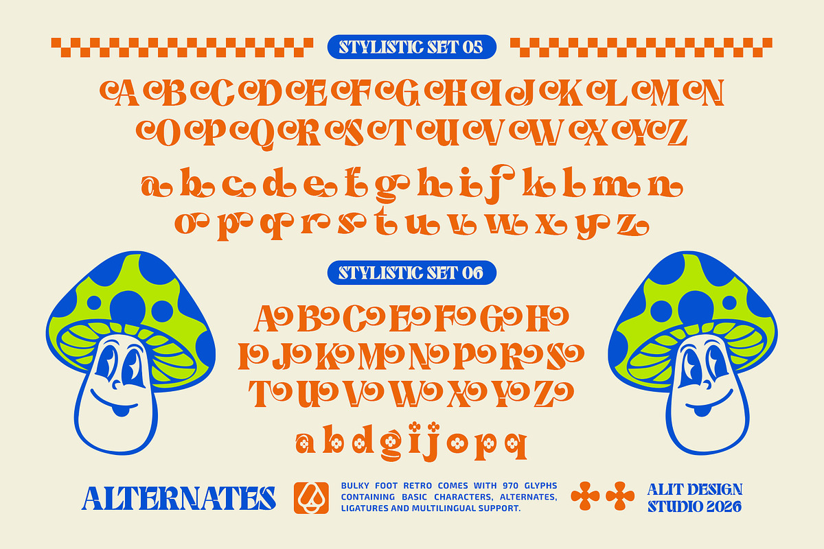 Bulky Foot Typeface, a Serif Font by alit design