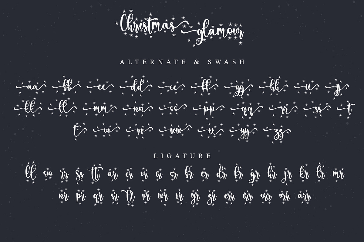 Christmas glamour, a Script Font by Letterara (Photo 8 of 9)