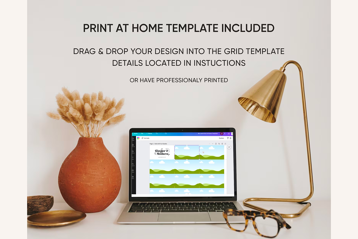 Retro Flower Business Card Canva, a Business Card Template by Summit Avenue (Photo 6 of 6)