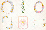 Watercolor Daisy Frame Clipart, an Illustration by Libby Wishes (Thumbnail 8 of 8)