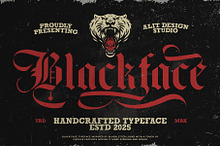Black Face Typeface