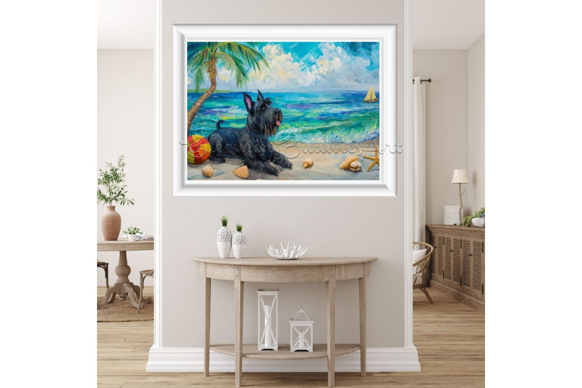 Painting of a Scottish Terrier Dog 2, an Animal Illustration by Art Paradise Studios (Photo 7 of 9)