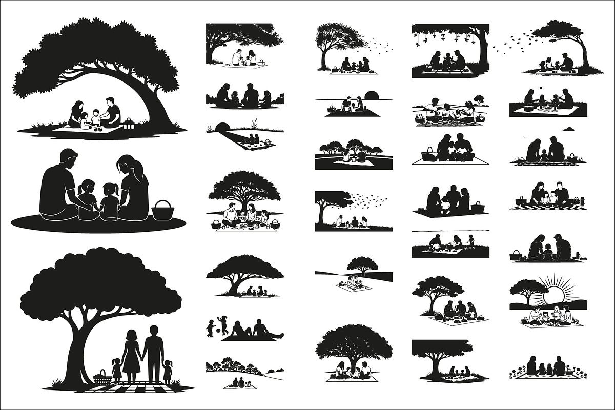 Charming summer picnic family, a Seasonal Illustration by Amazin_art (Photo 1 of 23)