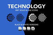 200 Technology Vector Icon Set, an Icon by Genestro Shop (Thumbnail 1 of 5)