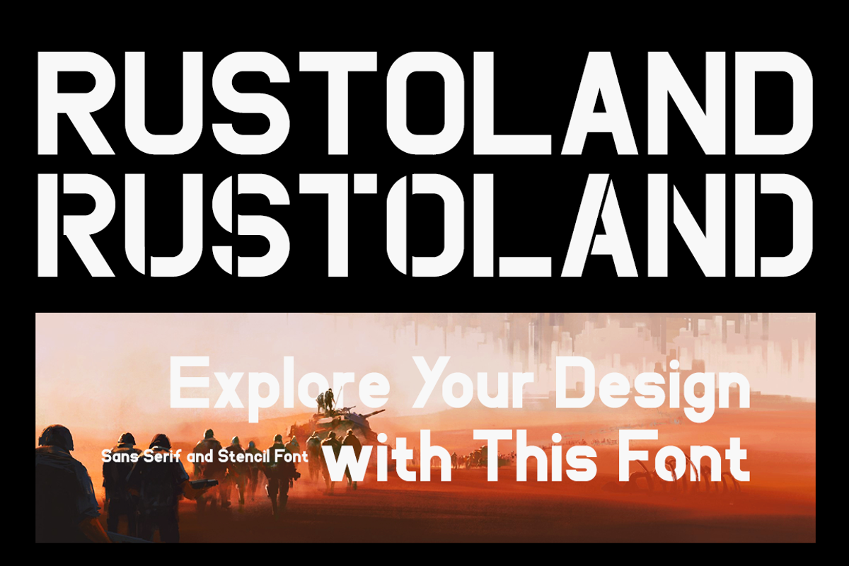 Rustoland - A Modern Sans Serif Font, a Sans Serif Font by RockboyStd