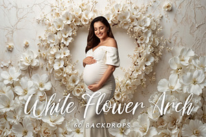White Flower Arch Backdrops