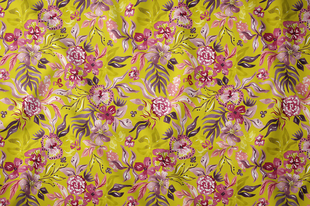 Fantasy flowers seamless pattern, a Pattern Graphic by SirenaArt (Photo 10 of 17)