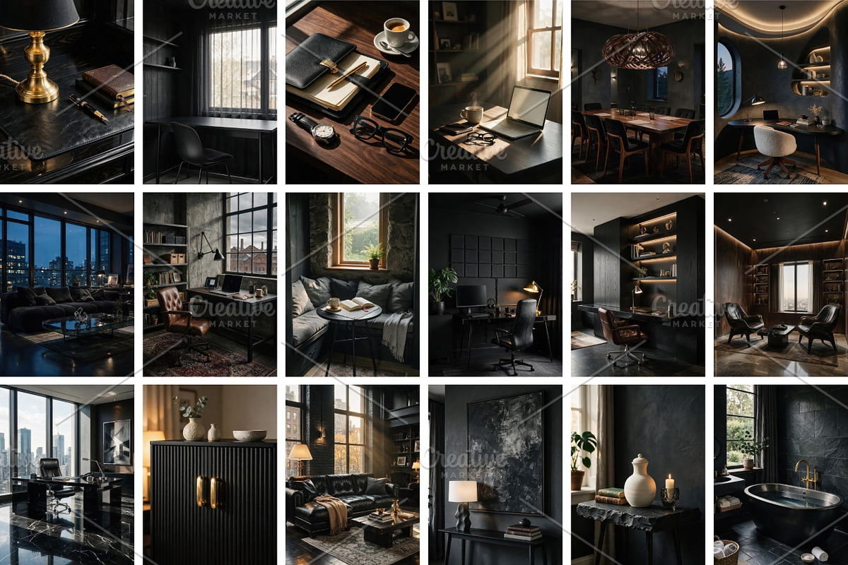 Black Interior Stock Photos, an Architecture Photo by Selenique Studio (Photo 6 of 14)
