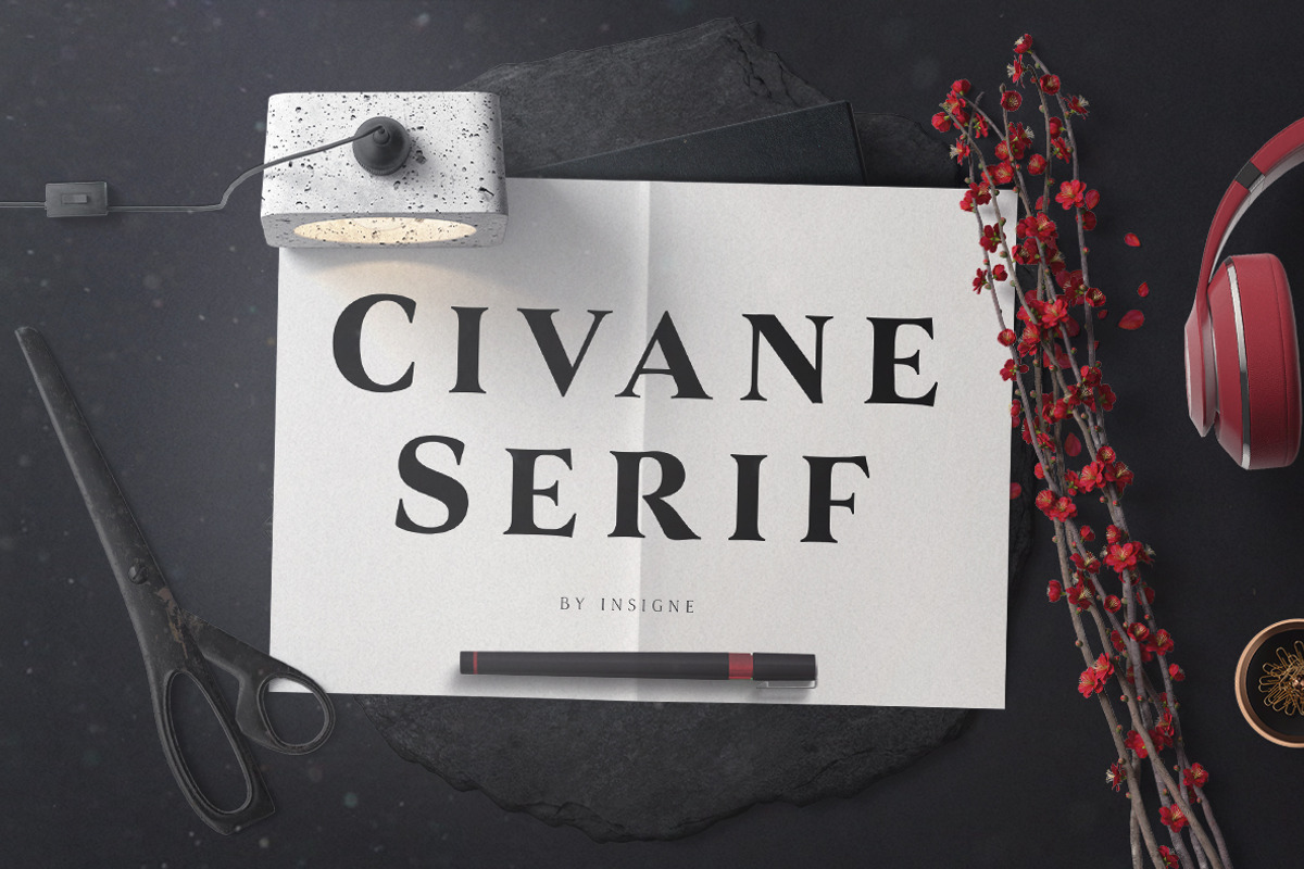 Civane Serif, a Font by insigne (Photo 1 of 5)