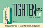 Tighten Capitals -04 Fonts-, a Sans Serif Font by deFharo (Thumbnail 2 of 9)