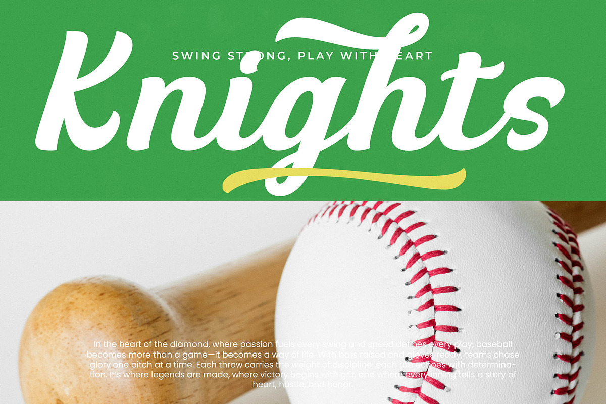 America League Modern Bold Script, a Script Font by timelesstype.co (Photo 12 of 20)