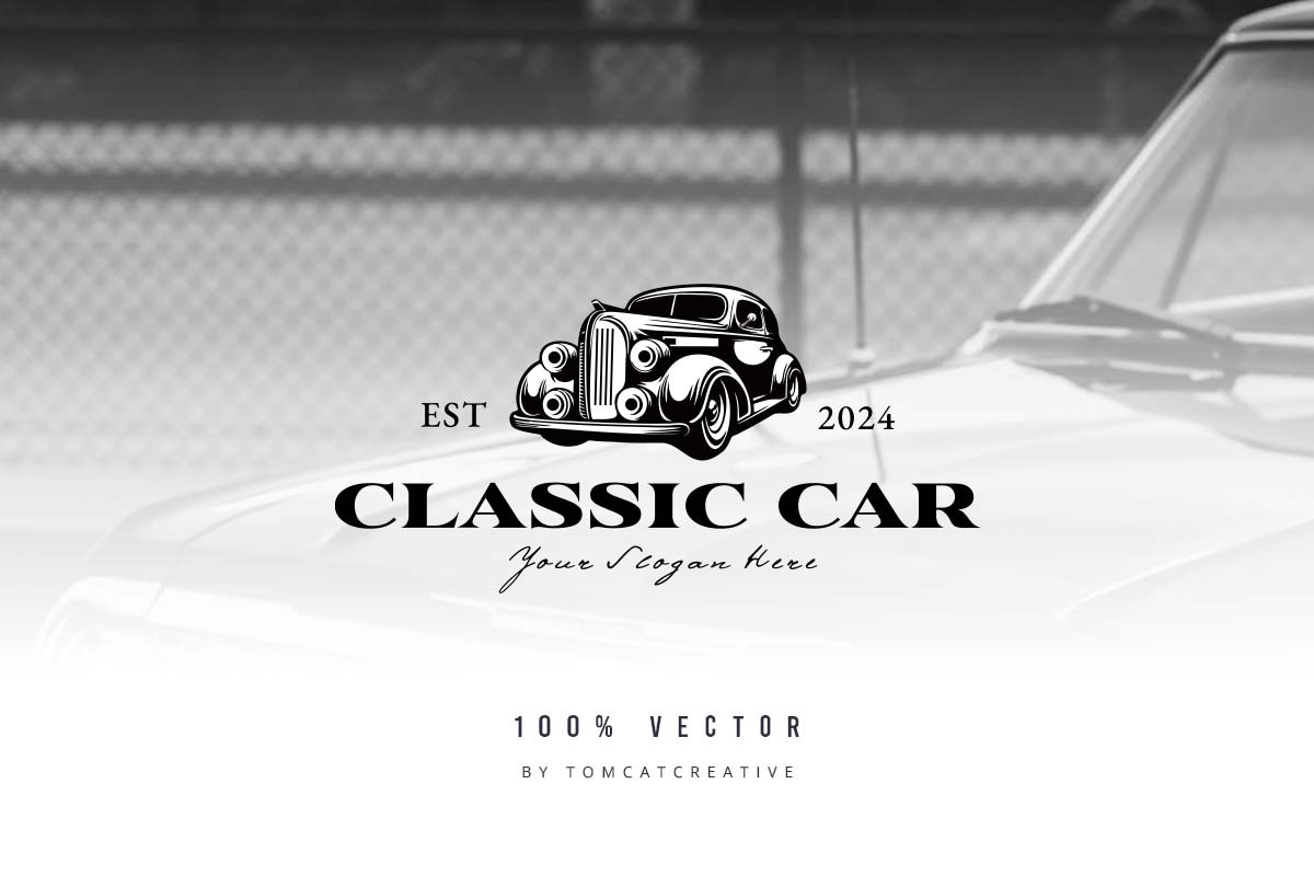 Classic Car Automotive Vintage Logo, a Branding & Logo Template by Glowin_studio (Photo 2 of 2)