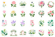 Romantic Summer Garden Watercolor Fl, an Illustration by Sublimation Artist (Thumbnail 2 of 6)
