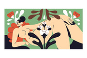 Abstract Matisse art women & flowers, a Decorative Illustration by PaperTrident (Thumbnail 4 of 7)