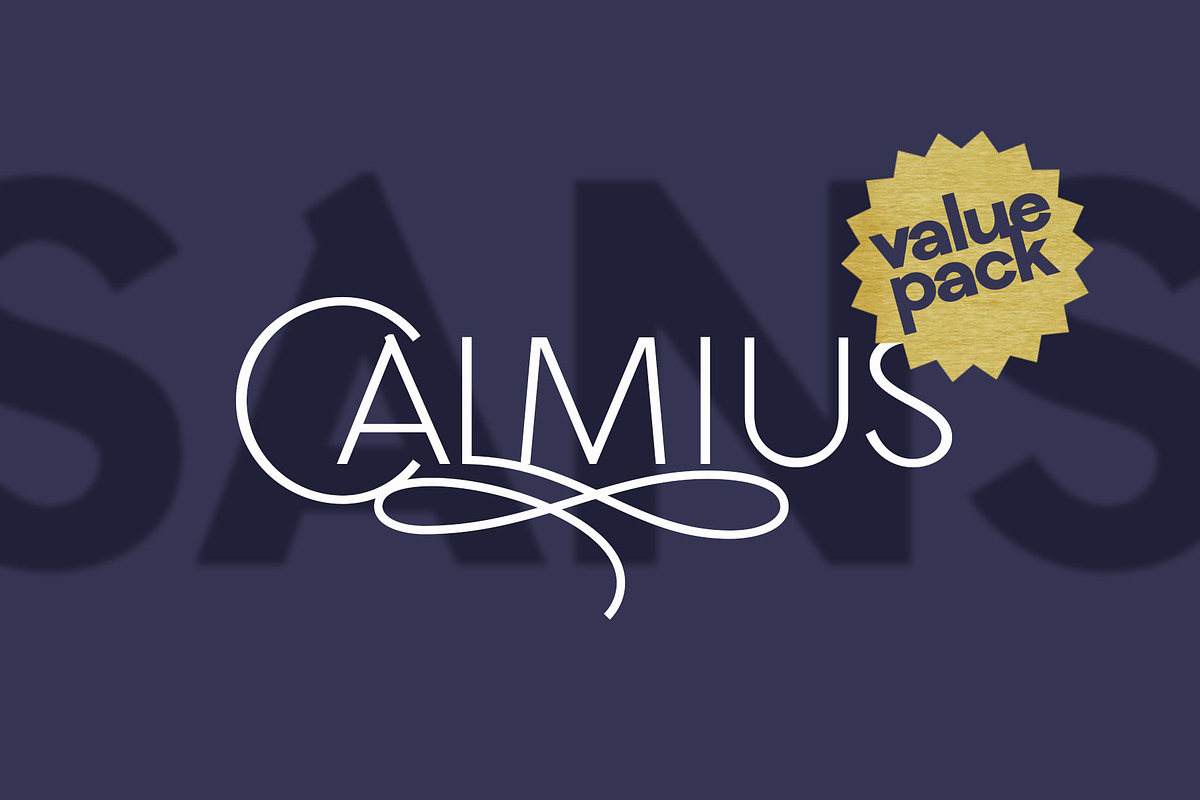 Calmius Sans, a Sans Serif Font by NREY (Photo 1 of 7)