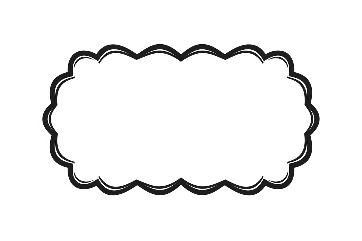 Wavy Scalloped Label Frame Bundle, an Illustration by musafir_fashion (Photo 43 of 51)