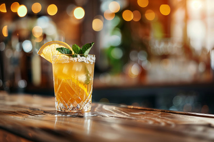 Refreshing Cocktails With Mint and L, a Photo by Tanuart