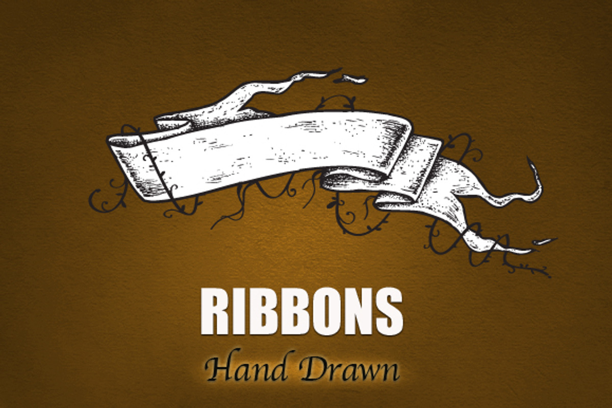 RIBBONS - Hand Drawn, a Decorative Illustration by BusOne (Photo 3 of 3)