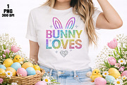 Rhinestone Bunny Love PNG, an Illustration by Daily.Designs (Thumbnail 5 of 5)