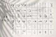 Kitchenware. Vector sketches., an Object Graphic by Canatic (Thumbnail 5 of 10)