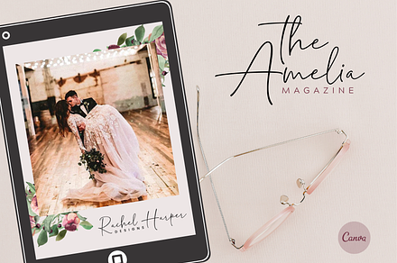 Canva Wedding Magazine Template, a Brochure Template by Rachel Harper Designs