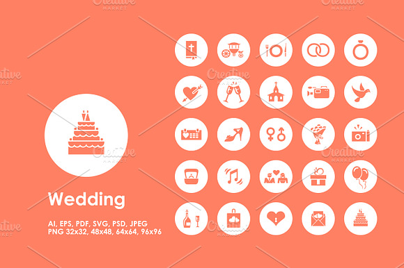 Wedding Simple Icons