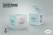 Clear Lock Bottom Boxes Mockup, a Cups & Container Mockup by INCDesign (Thumbnail 3 of 9)