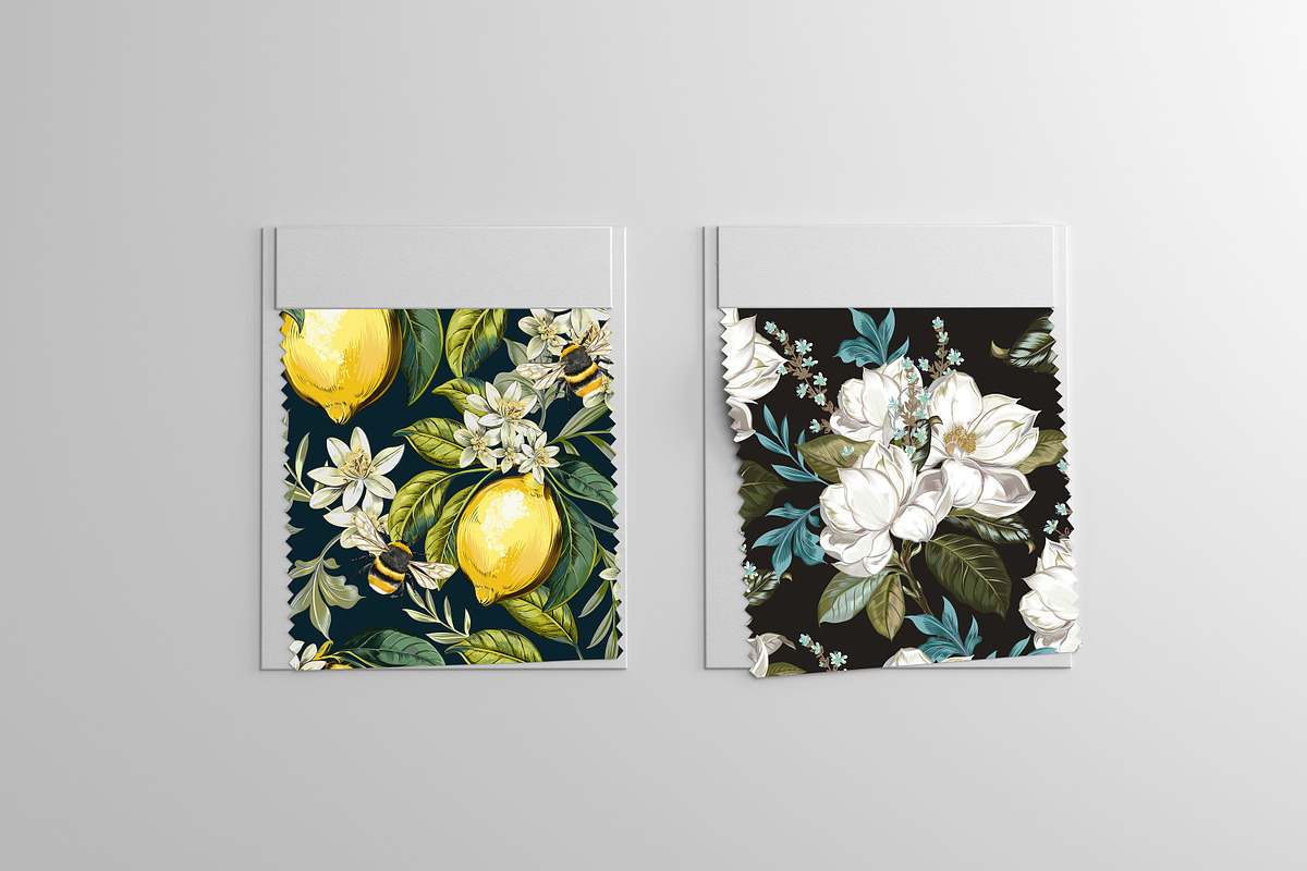 Lemons and Magnolia vector set, an Object Illustration by FleurArt (Photo 9 of 11)