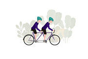 Bike / bicycle vector set, an Illustration by land art (Thumbnail 8 of 20)