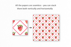 Strawberry Seamless Patterns