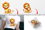 Lion Mother's Day Clipart, a Graphic by Artnoy (Thumbnail 3 of 5)