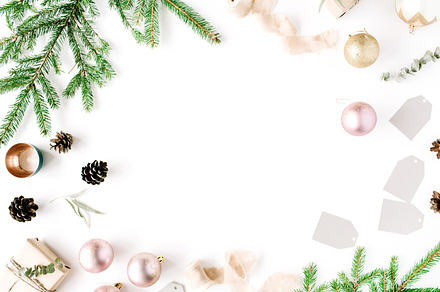 Christmas composition stock photo containing winter and xmas, a Holiday Photo by Floral Deco