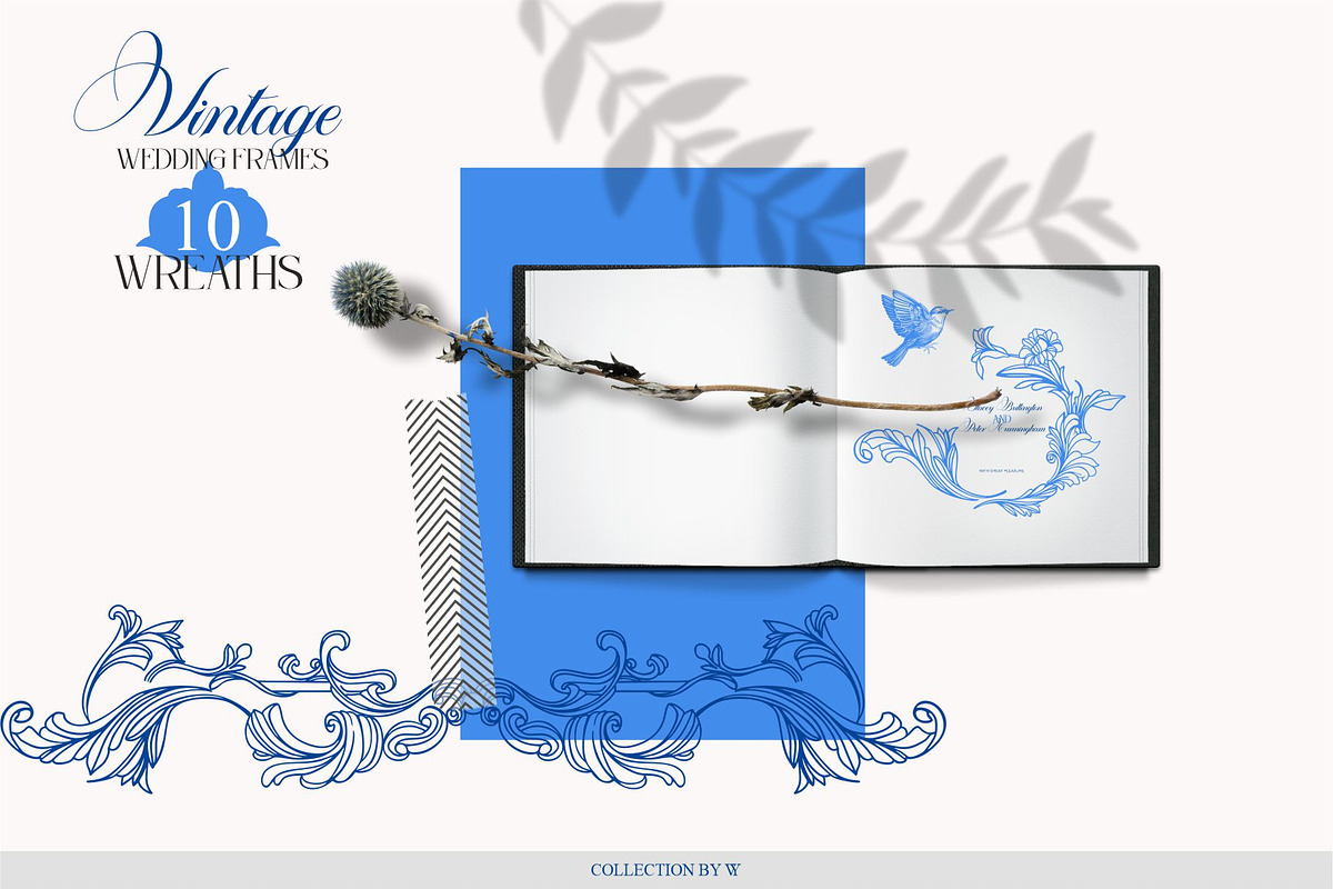 Vintage Wedding Frames, a Decorative Illustration by Collection by VY (Photo 8 of 11)