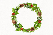Christmas Decoration Watercolor Set., a Decorative Illustration by kaisorn (Thumbnail 8 of 8)