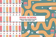 Boho School Seamless Digital Pattern, a Pattern Graphic by Alanna Messina Design Co (Thumbnail 3 of 9)
