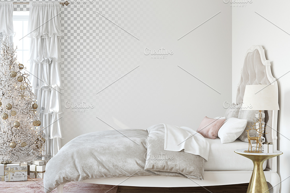 ROMANTIC CHRISTMAS Wall&Frame Mockup, a Poster Template by MyHomeMockups (Photo 7 of 11)