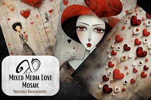 Mixed Media Love Mosaic