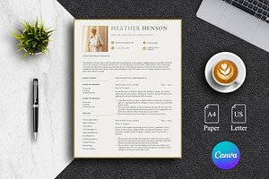 Clean Modern Resume Template Canva