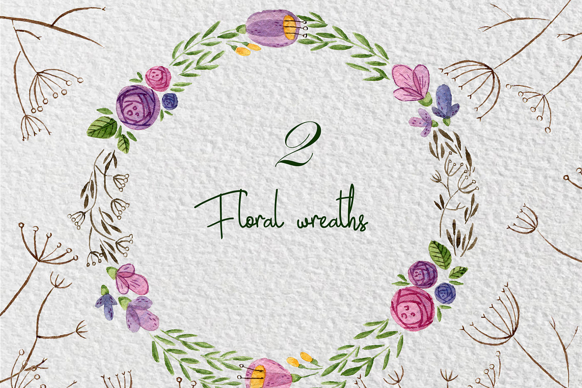 Birds&Flowers designer toolkit, an Illustration by Xenia_Art (Photo 2 of 8)