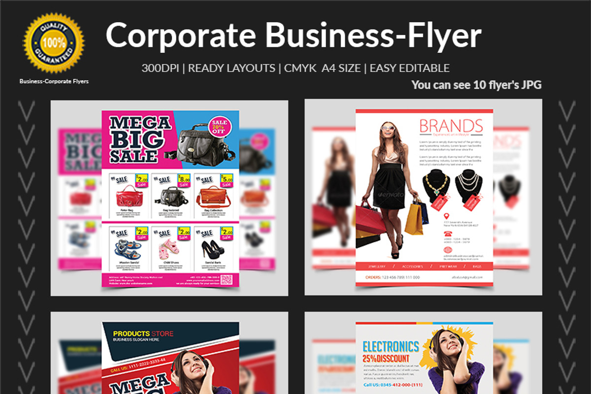 New-150 Multipurpose Flyers Bundle, a Flyer Template by AfzaalGraphics (Photo 7 of 35)