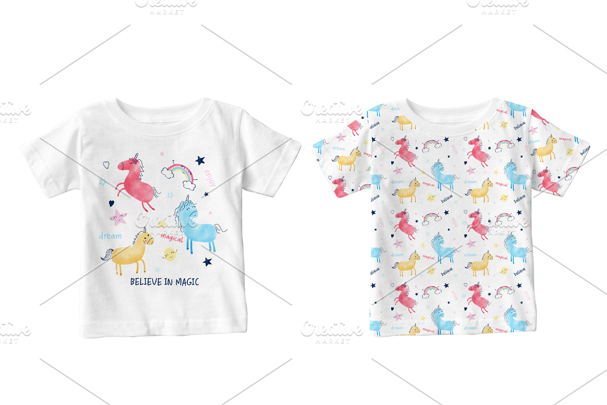 Watercolor Unicorn, an Animal Illustration by Black_sun (Photo 2 of 3)