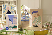 FRENCH MOODS - Art Prints Collection, a Background Graphic by lerinartstudio (Thumbnail 5 of 11)