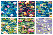 Waterlilies Monet Digital Paper, a Background Graphic by designcity5 (Thumbnail 2 of 5)